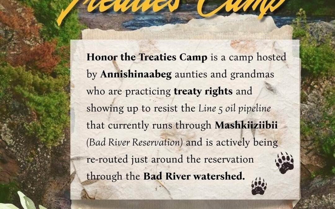 Honor the Treaties Camp: call for support